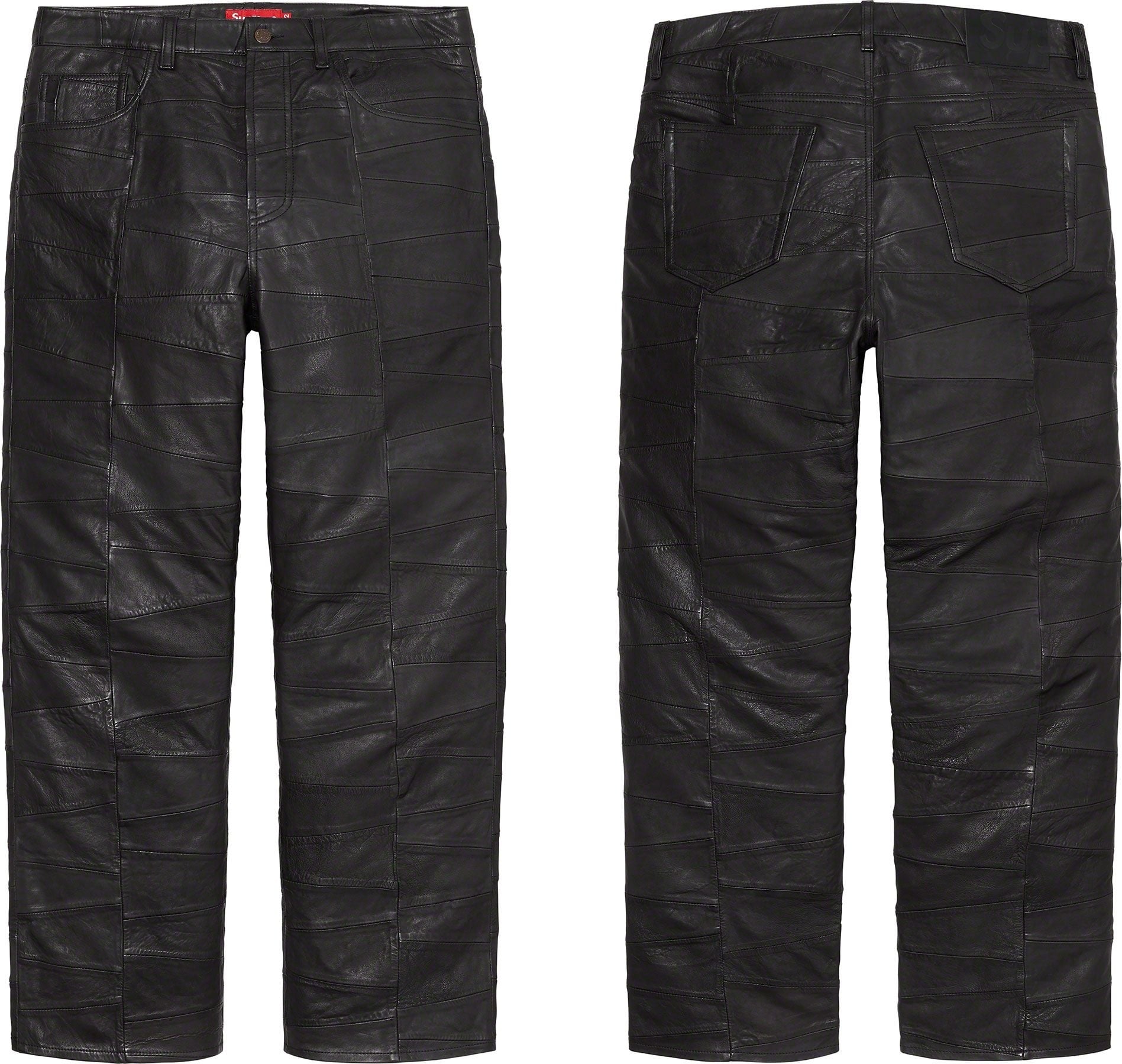 Patchwork Leather 5-Pocket Jean view 8
